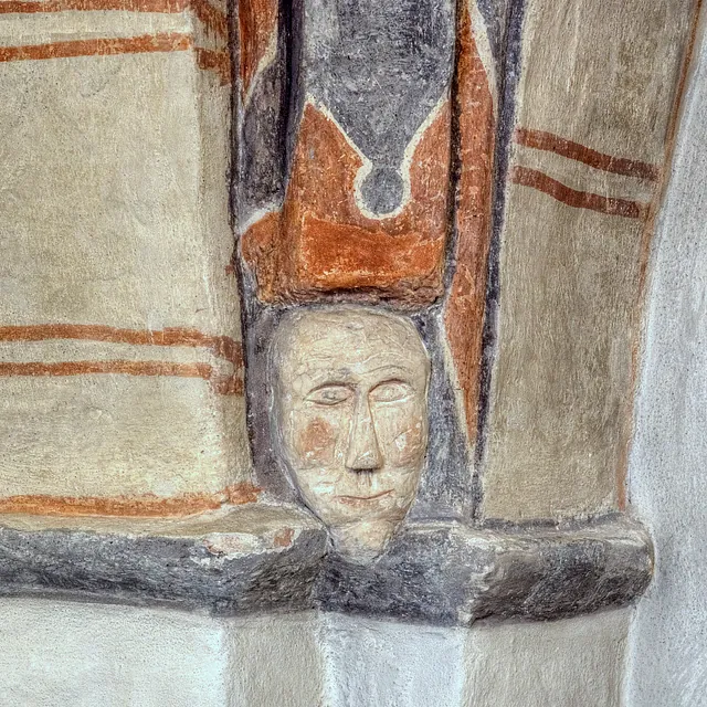 Detalje i kalkmaleri i Osted Kirke
